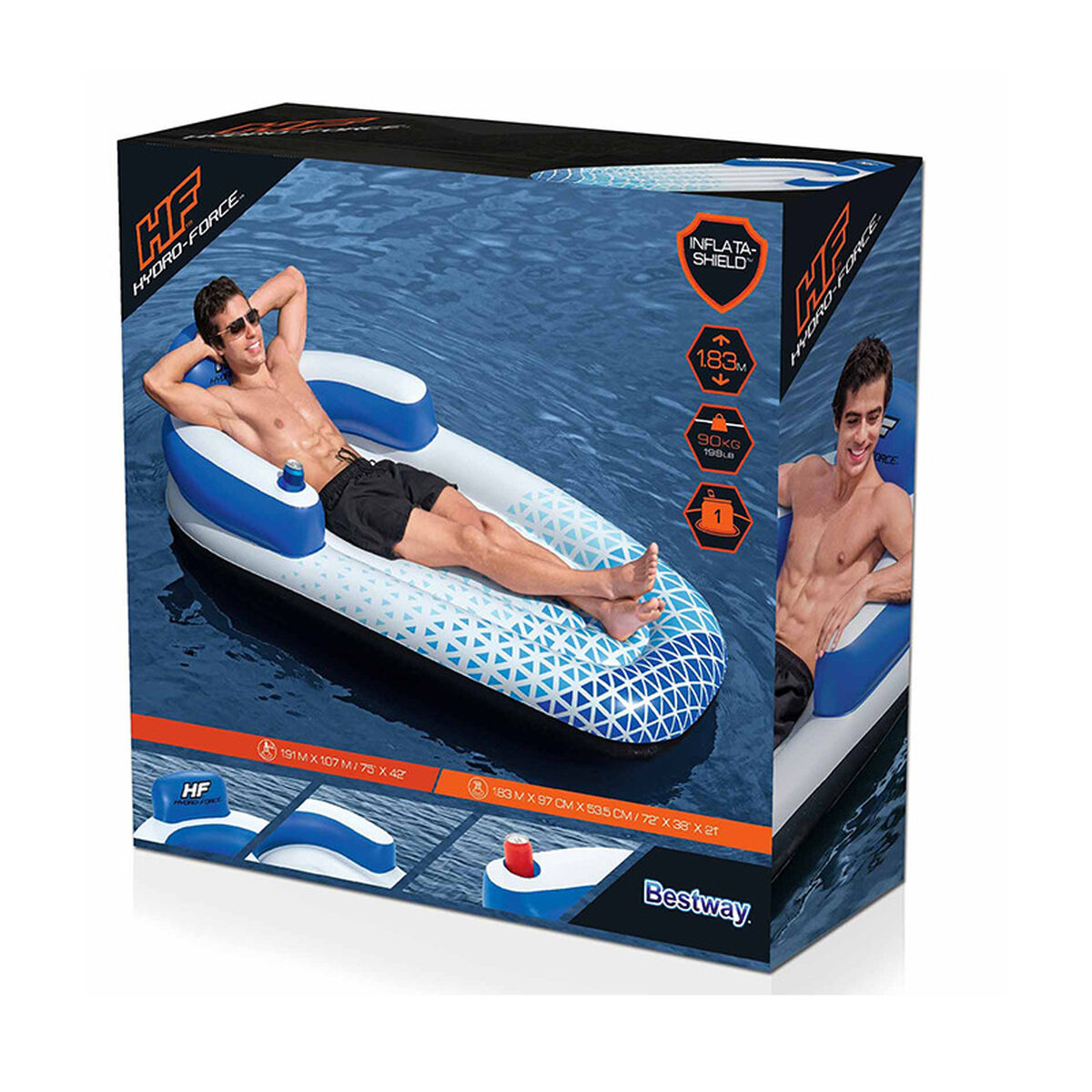 Saltea gonflabilă Bestway Hydro-Force 191 x 107 cm